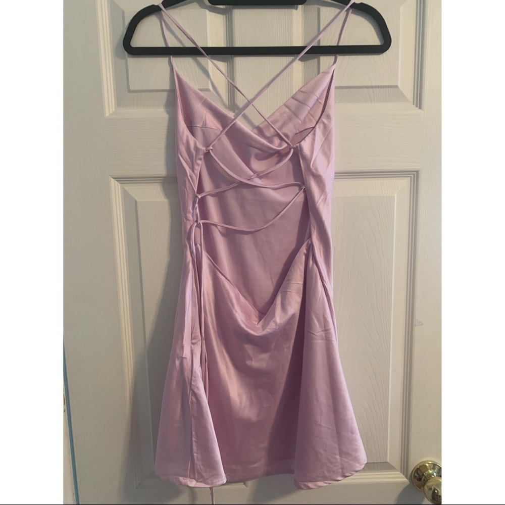Verge girl lilac satin dress